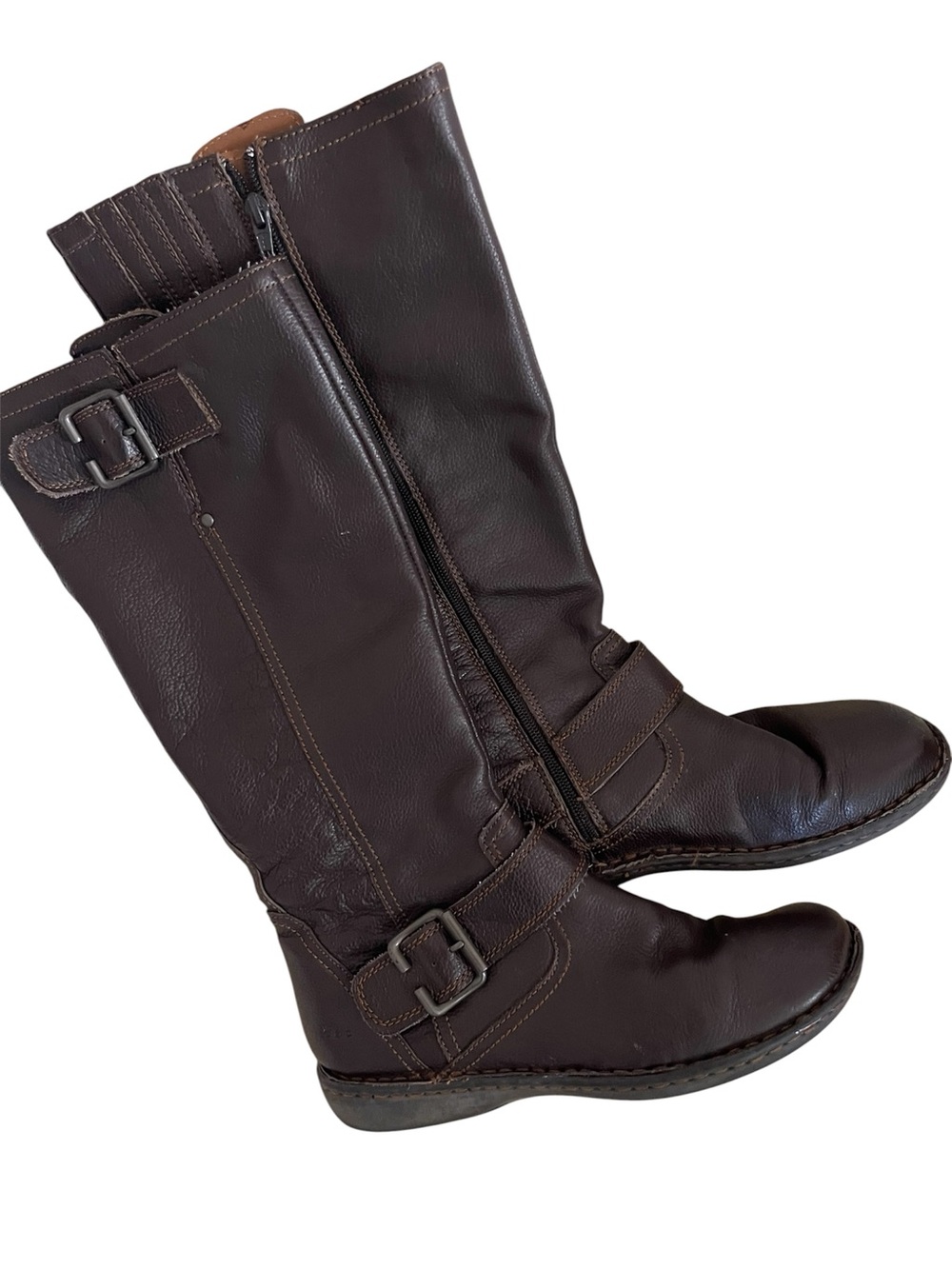 boc Sz9 Classic Brown Pebbled Leather Tall Women's Boots